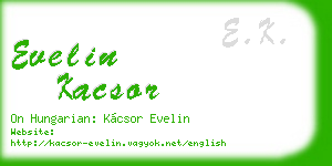 evelin kacsor business card
